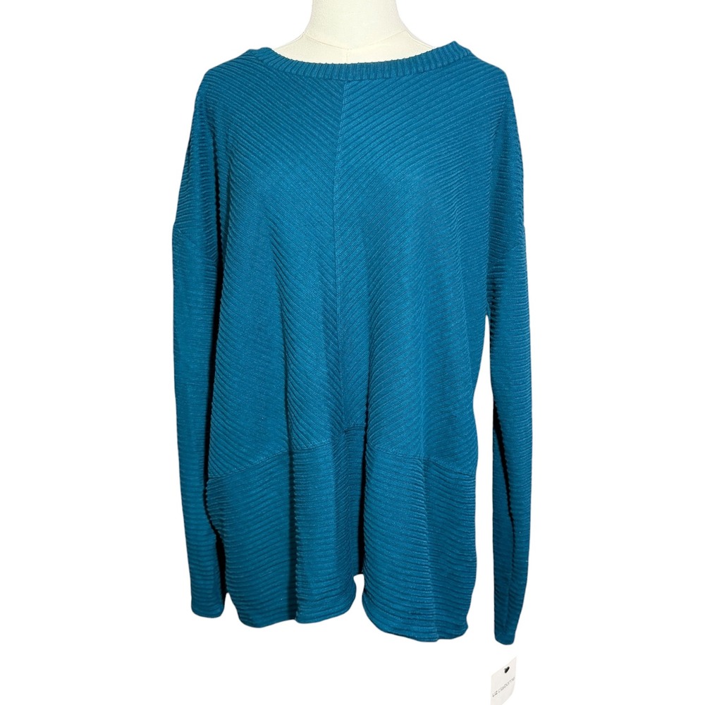 Nwt Liz Claiborne Women's Long Sleeve Tahoe Teal
